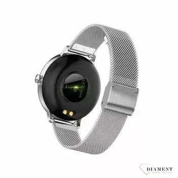 Smartwatch damski Garett Julia RT srebrny,stalowy na bransolecie ⌚ Smartwatch Garett ✓ (2).webp